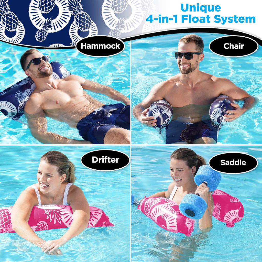 4-in-1 Inflatable Pool Hammock 4-Pack A383