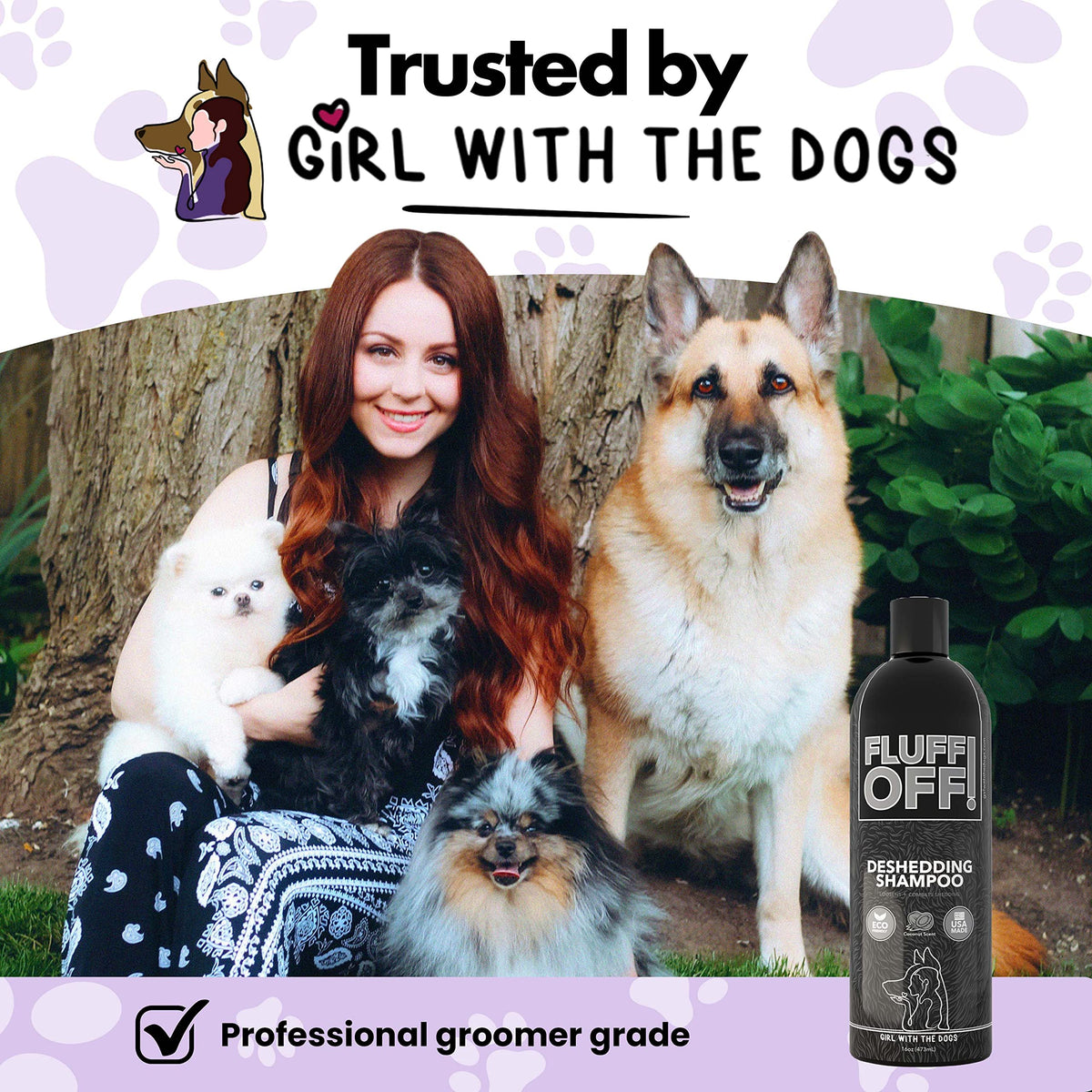Natural Deshedding Dog & Cat Shampoo P4905