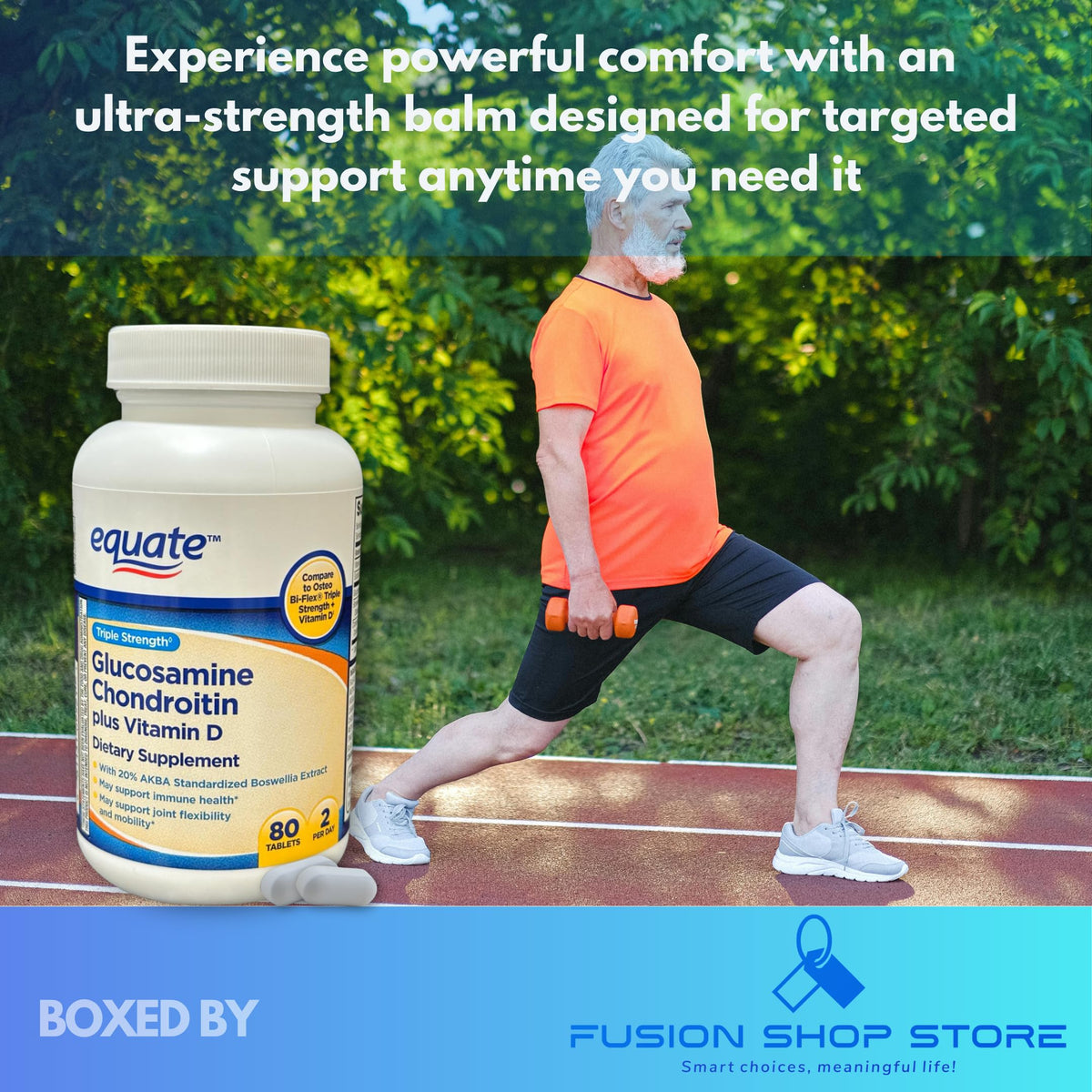 Triple Strength Glucosamine Chondroitin Vitamin D Tablets 80ct J694095