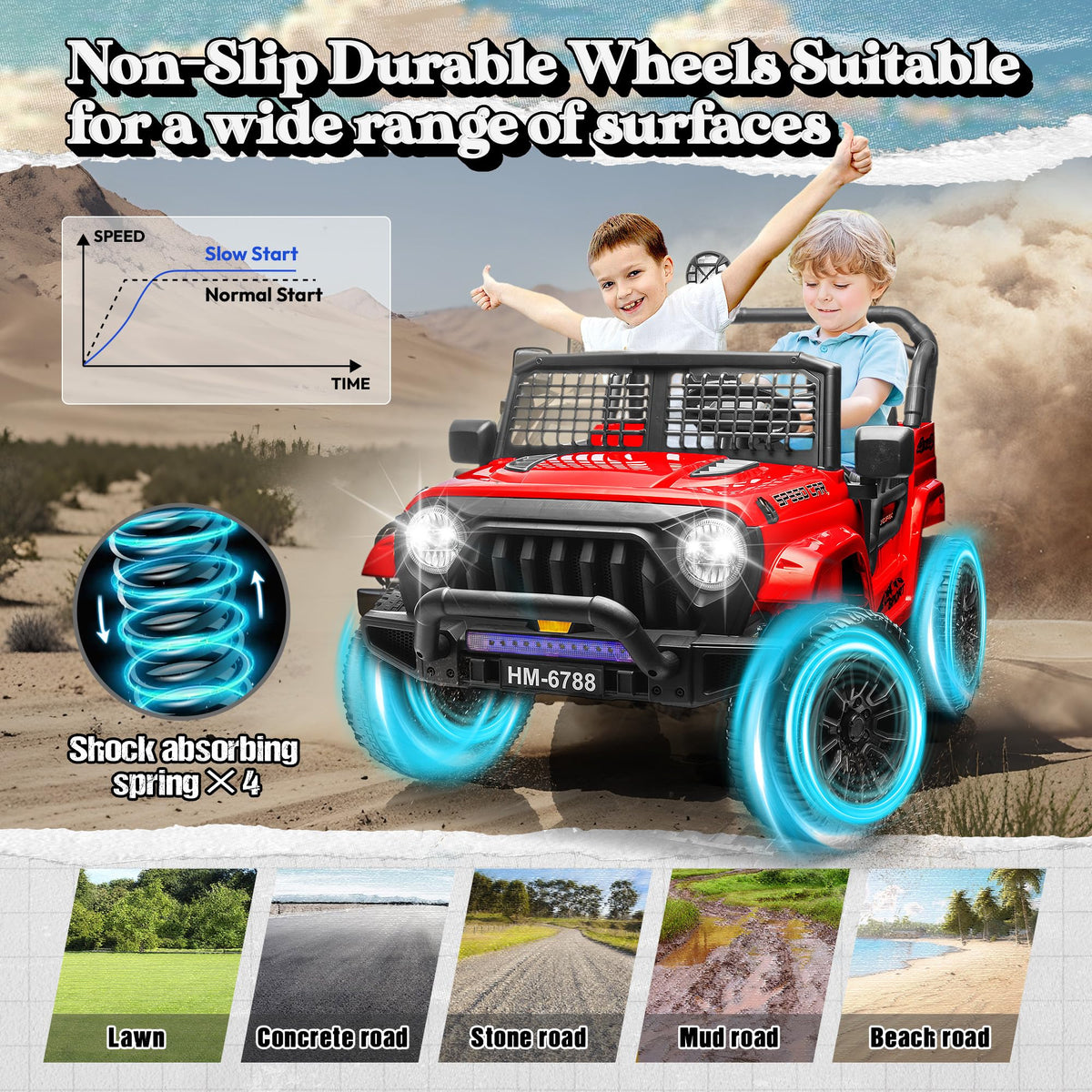 24V 2 Seater Ride on Car Truck H6428