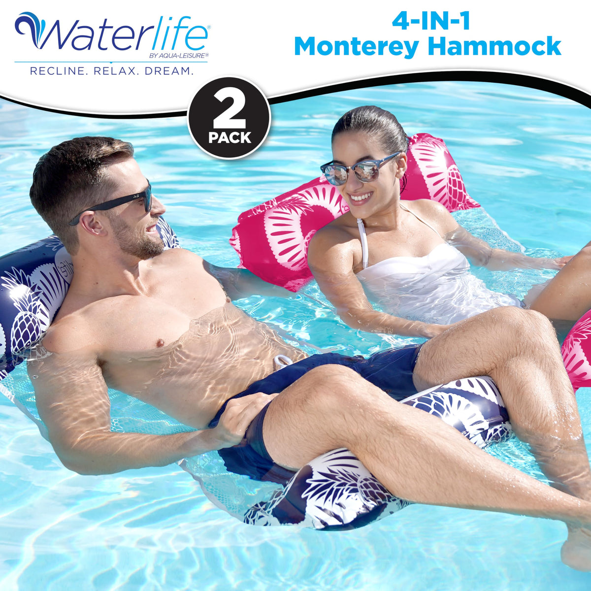 4-in-1 Inflatable Pool Hammock 4-Pack A383