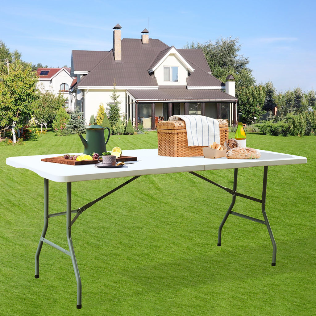 White 6FT Foldable Plastic Table V2254
