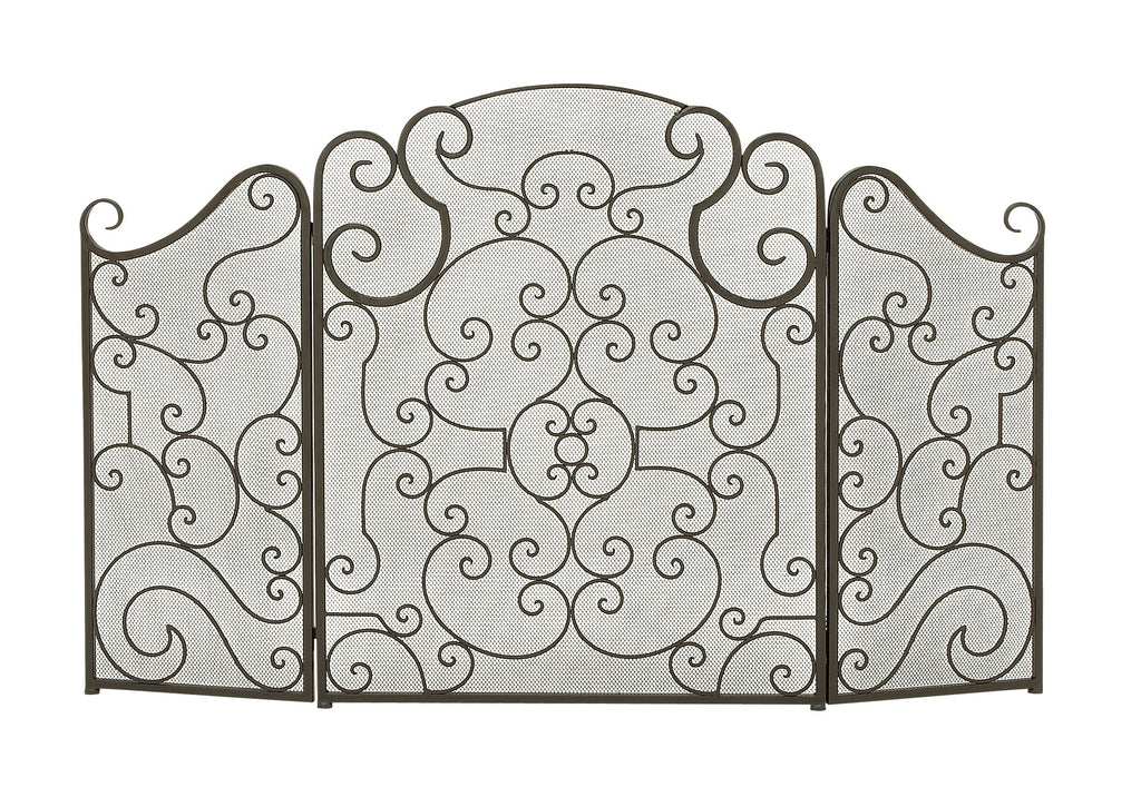 Metal 3 Panel Fireplace Screen Q17495