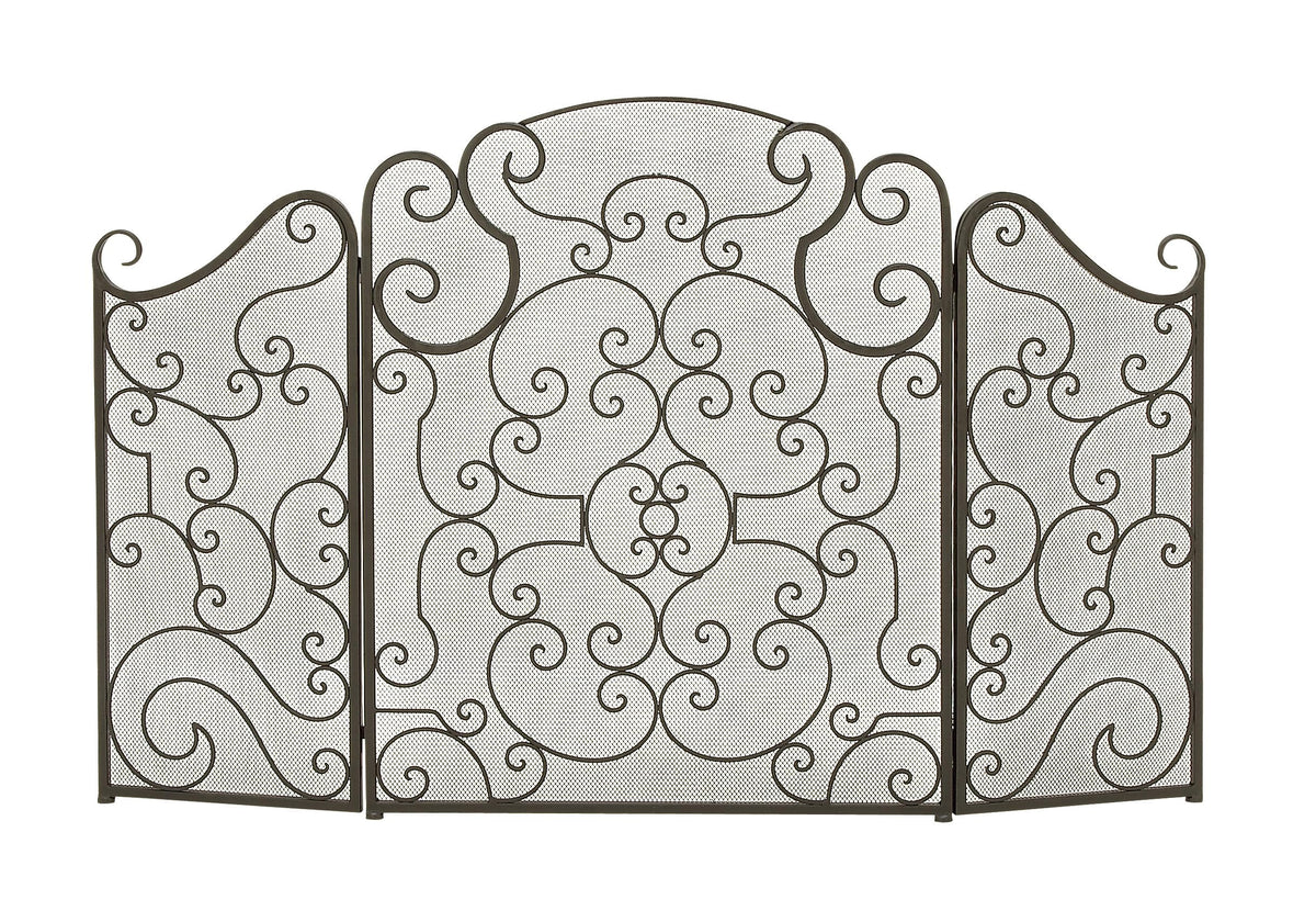 Metal 3 Panel Fireplace Screen Q17495