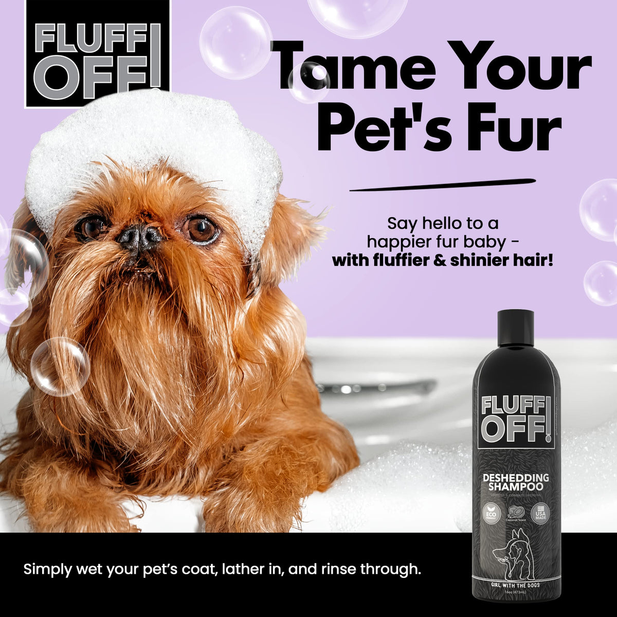 Natural Deshedding Dog & Cat Shampoo P4905