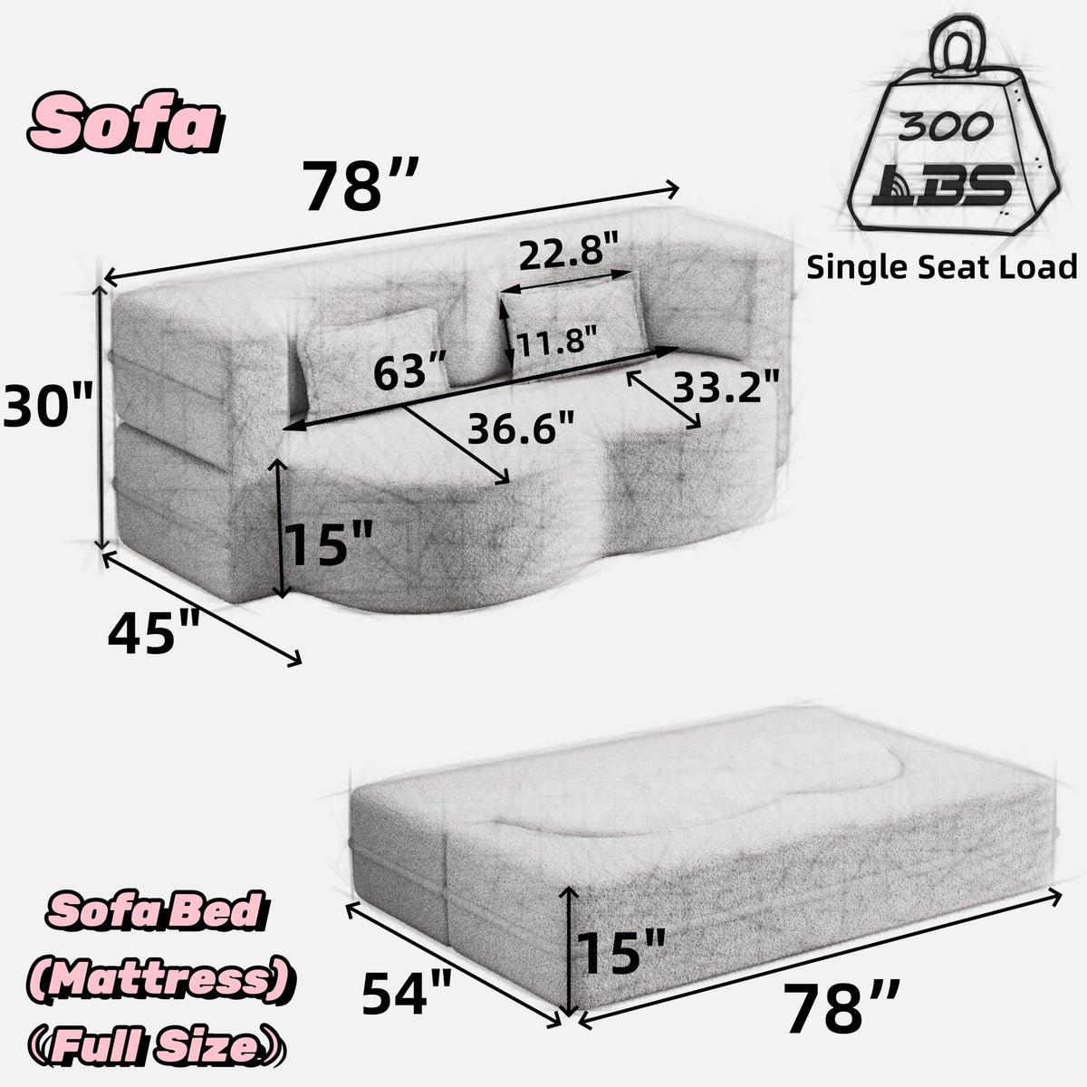 Convertible Futon Sofa Bed O525521