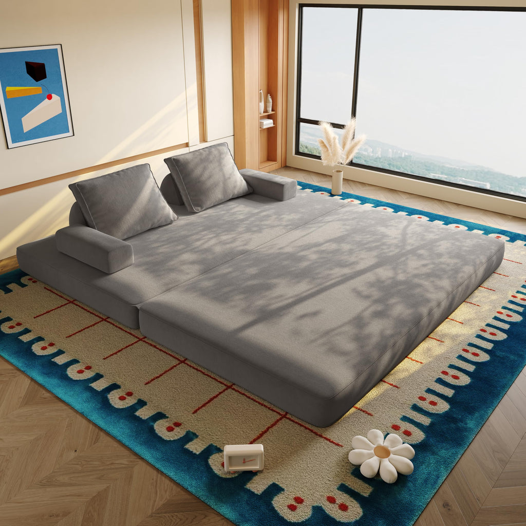 Light Gray Convertible Sofa Bed A411644