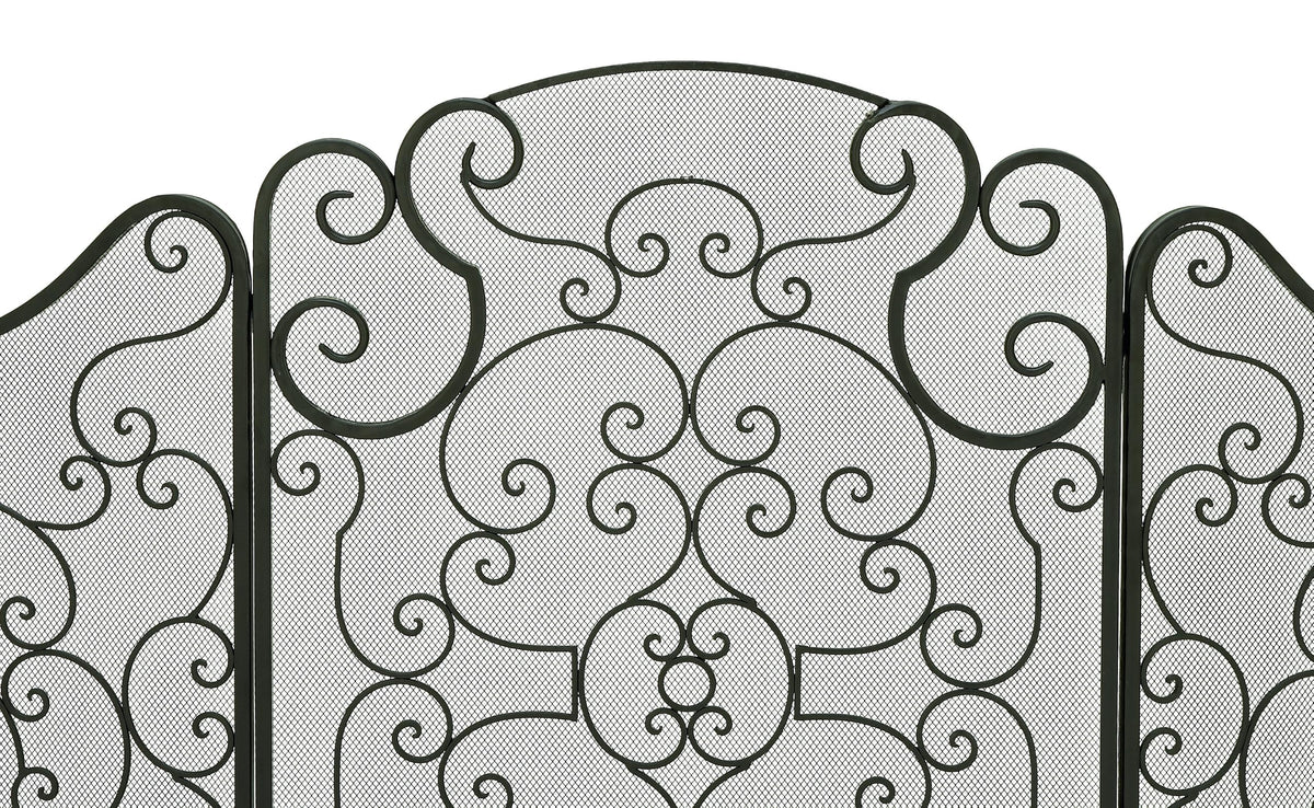 Metal 3 Panel Fireplace Screen Q17495